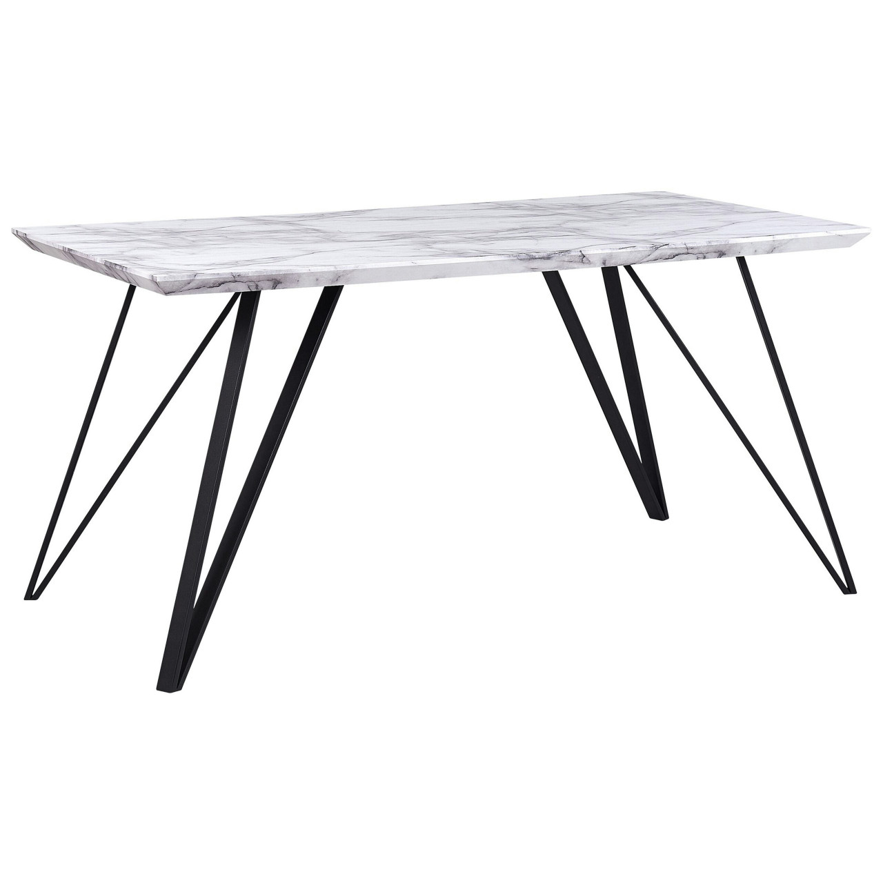 Mesa Molden de comedor MDF blanco rectangular