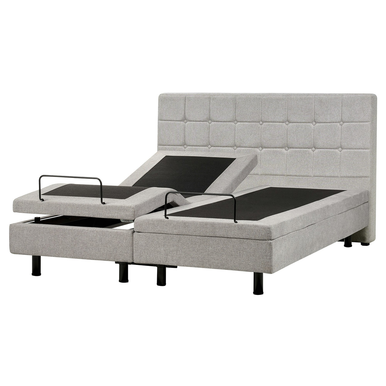 Cama ajustable Duke tela gris