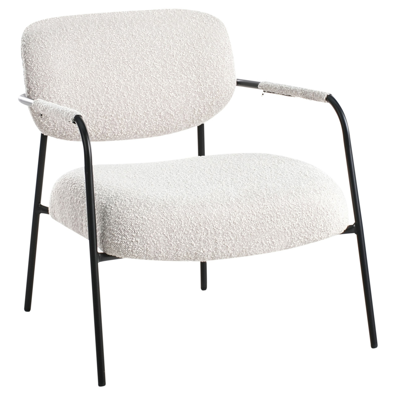 Sillón Ausvika tejido beige con estructura metálica