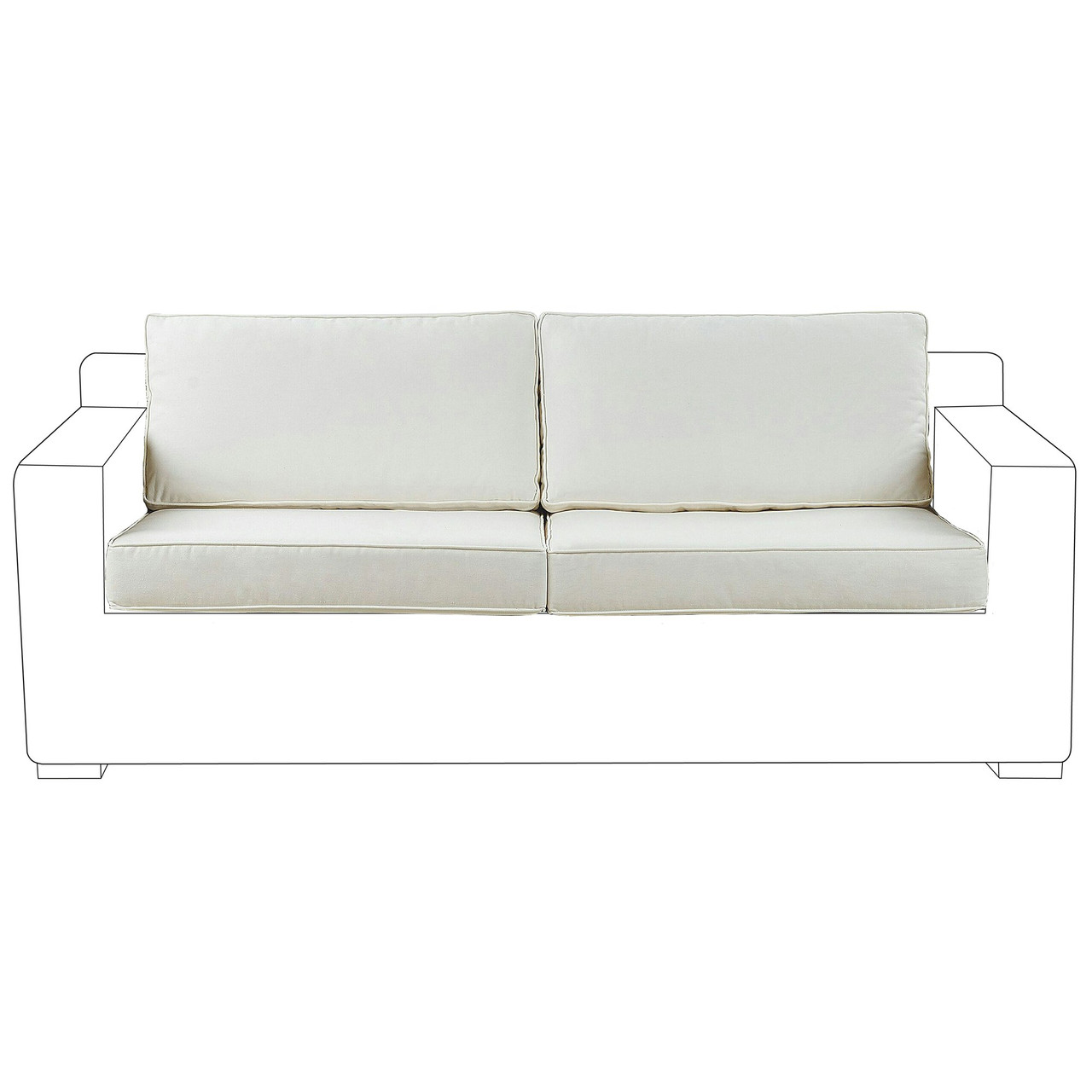 Conjunto de fundas para cojín exterior Ardea en tejido blanco