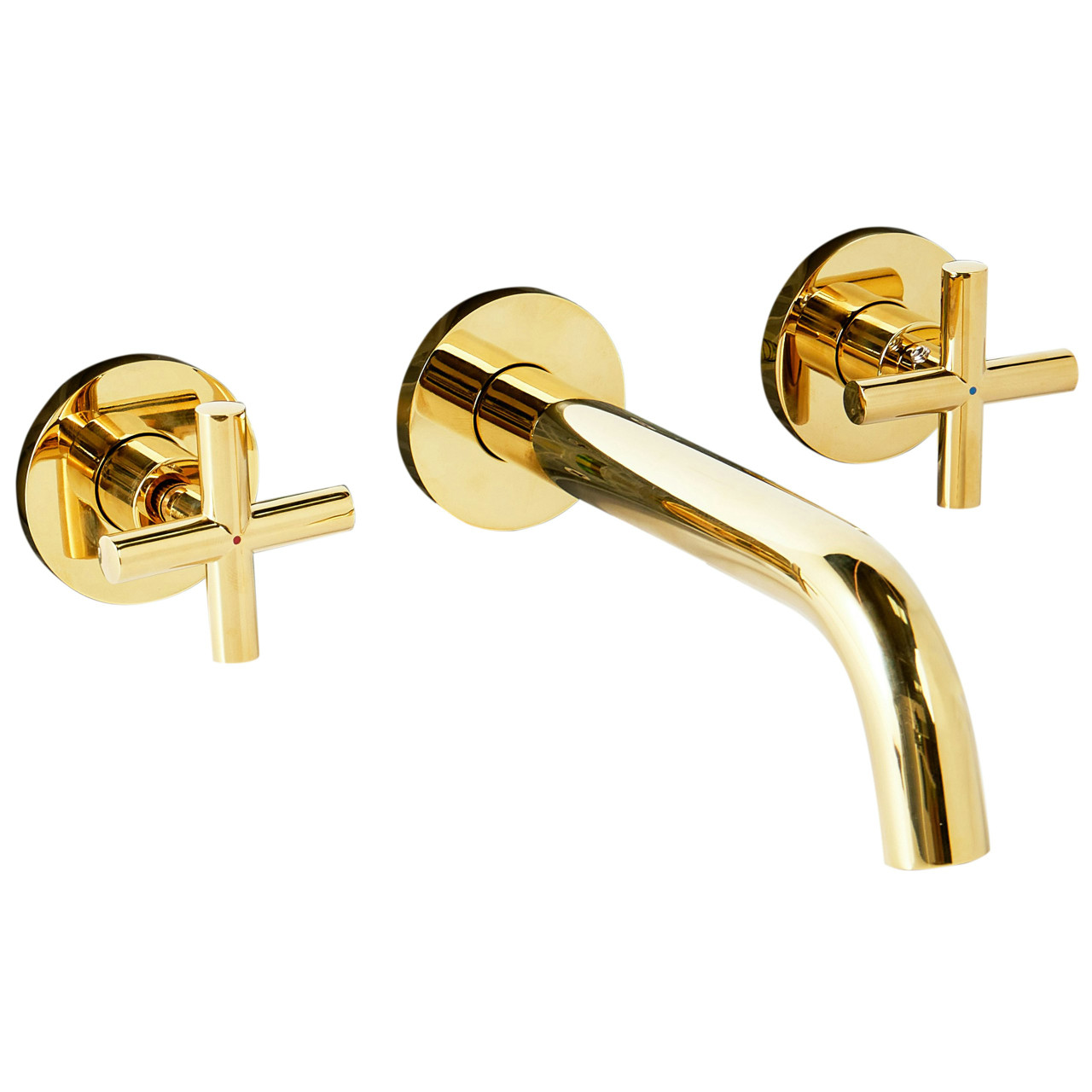 Recessed basin mixer tap Kaieteur brass gold