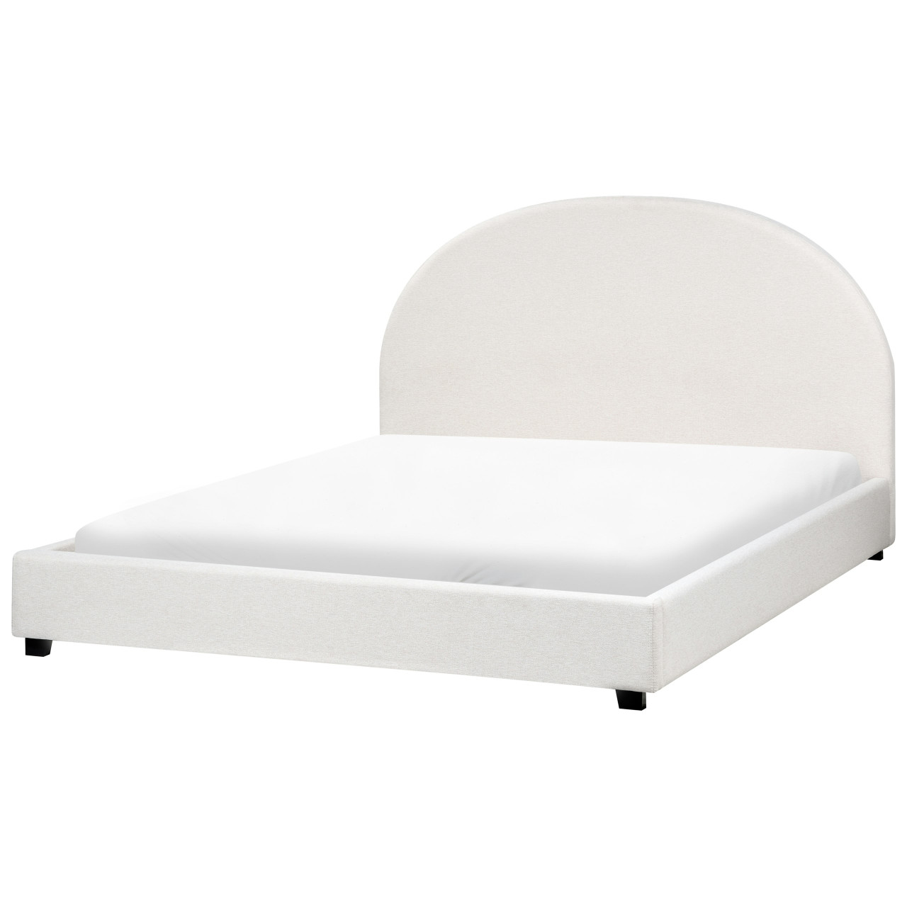 Cama doble Vaucluse tela blanco crema