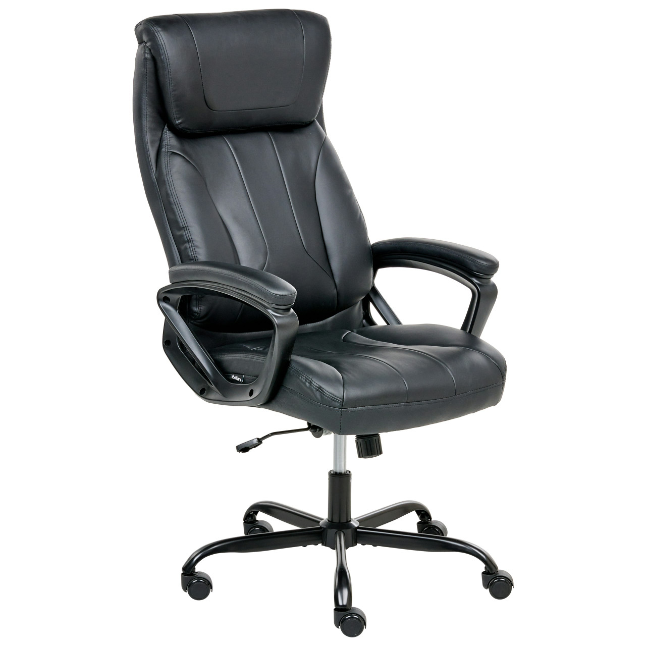 Silla Ejecutiva Beliani Proud De Piel Sintética Negro 66x66x122