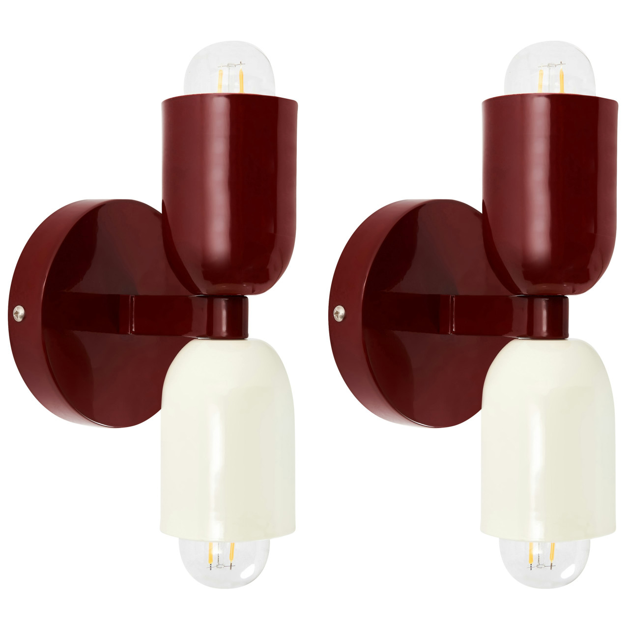 Conjunto de 2 apliques de pared Topi en hierro