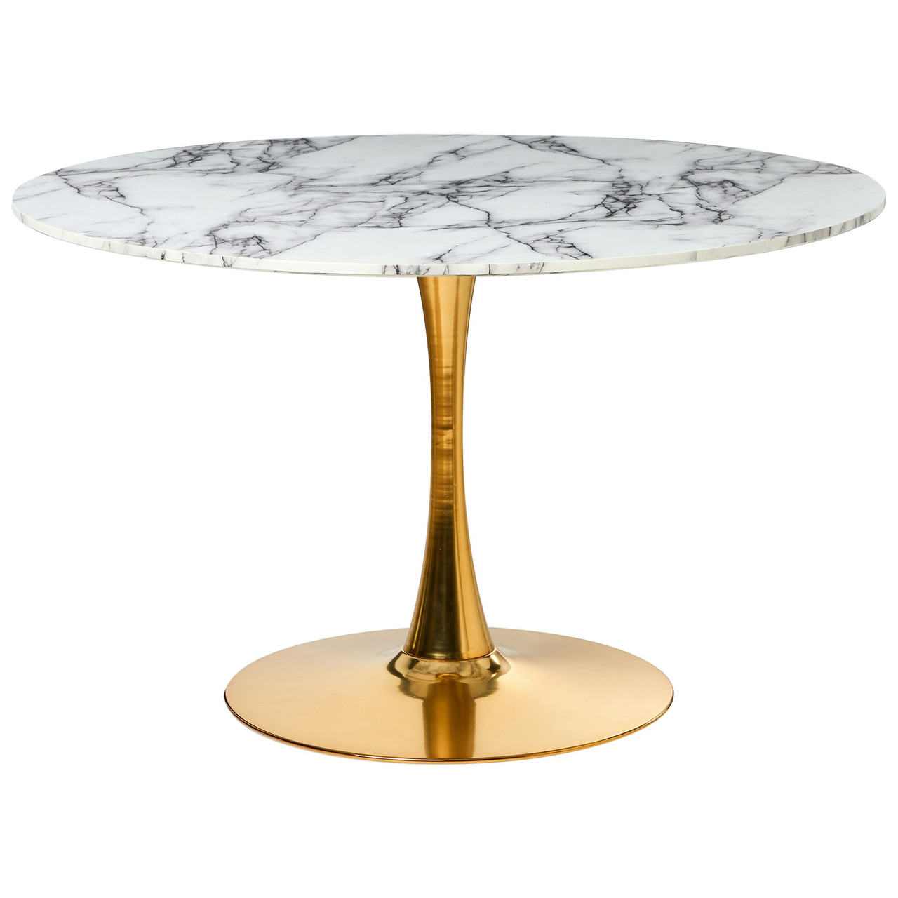 Round dining table Boca MDF white