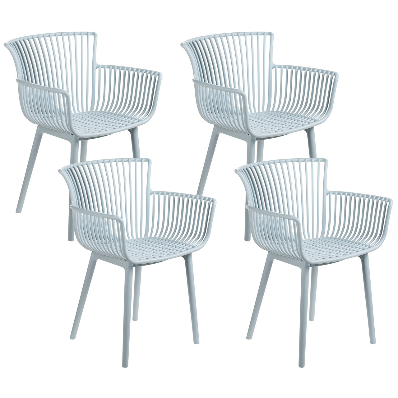 Pesaro polypropylene garden chair blue