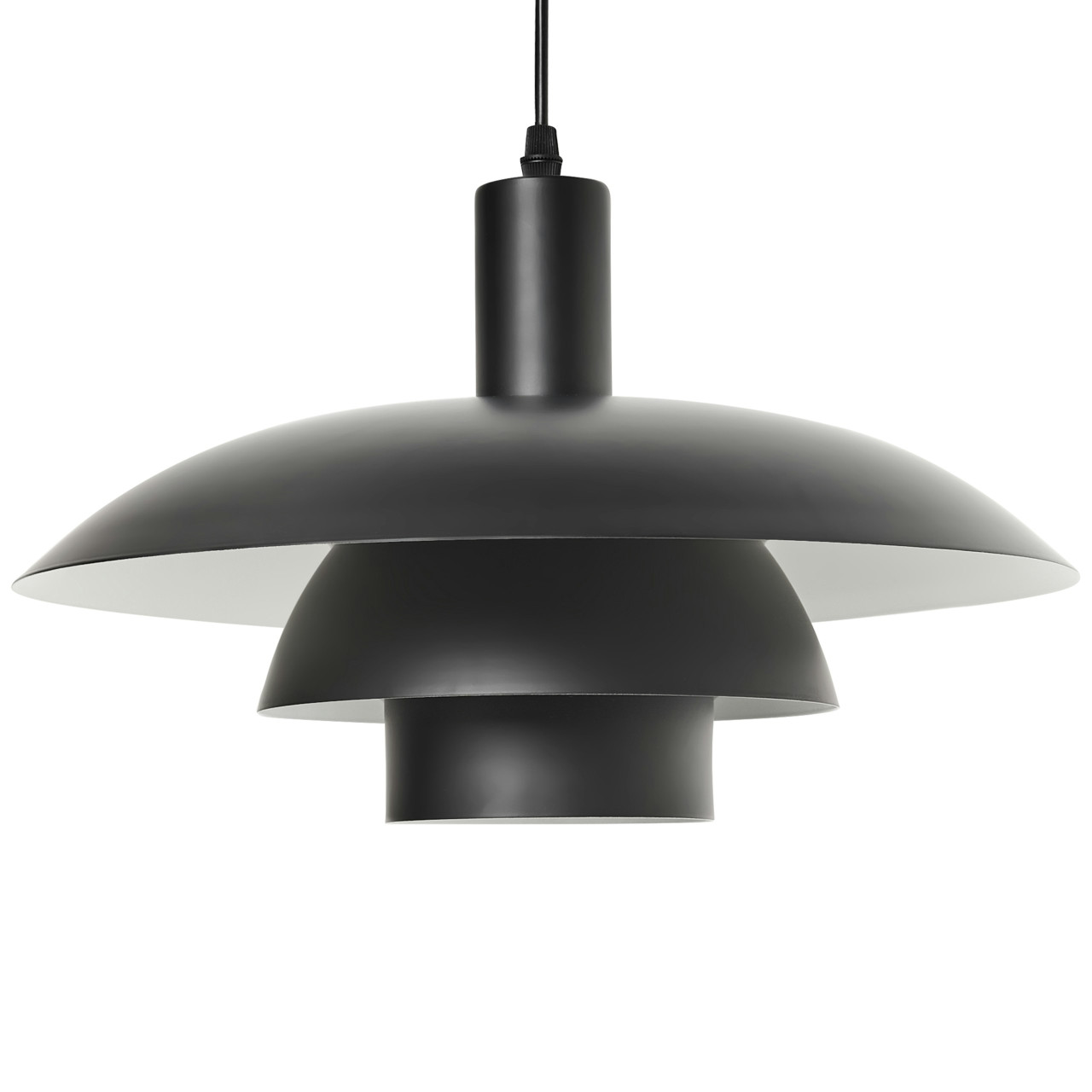 Lámpara colgante Hilba metal negro