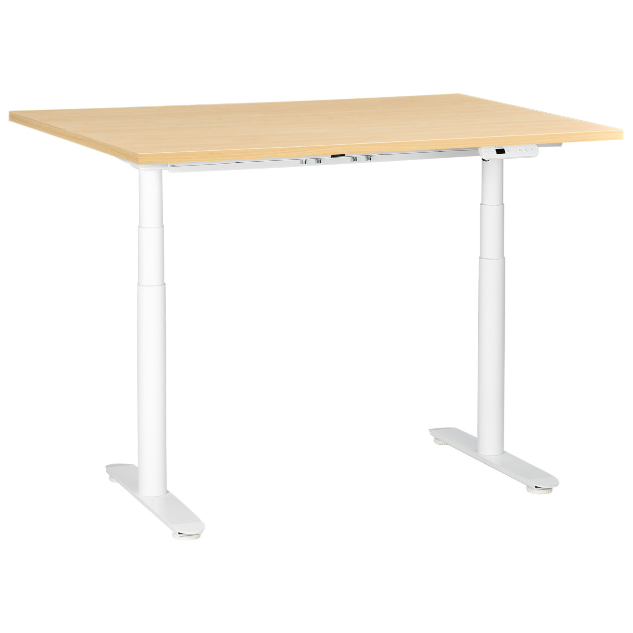 Escritorio Para Usar De Pie O Sentado Beliani Destinas De Tablero De Partículas Marrón 120x60x132