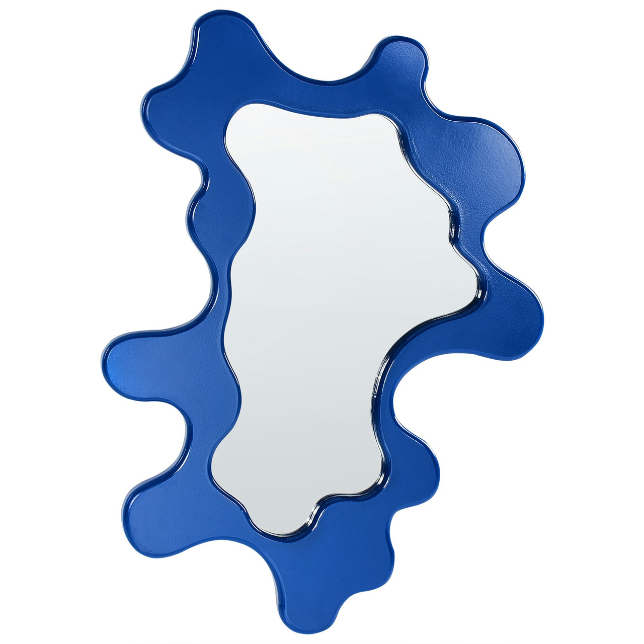 Roscoff decorative mirror in painted MDF blue
