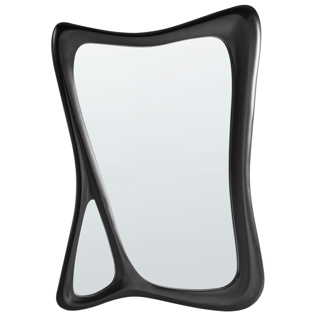 Lanester wall mirror in synthetic material black