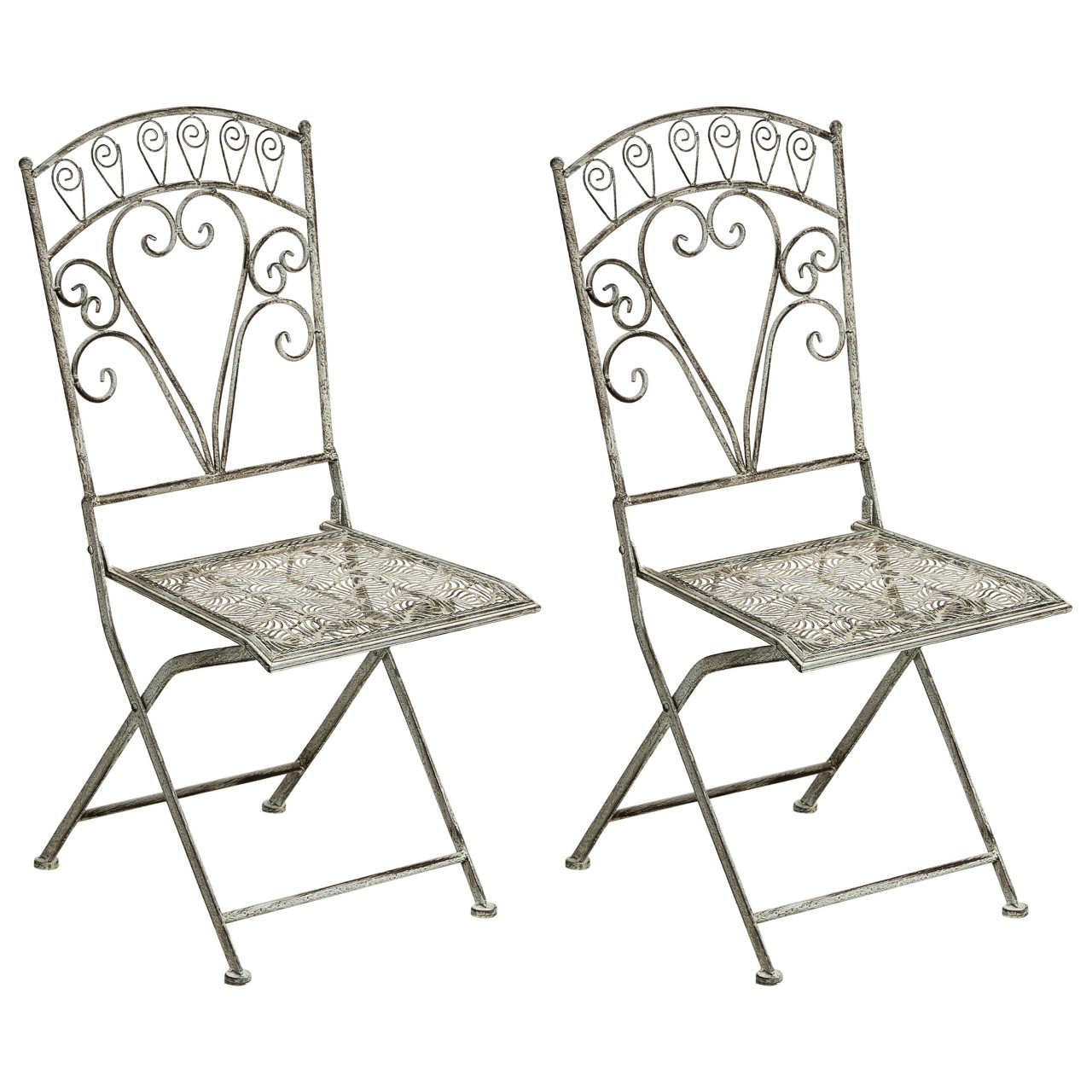 Set of 2 garden chairs Nurra iron grey