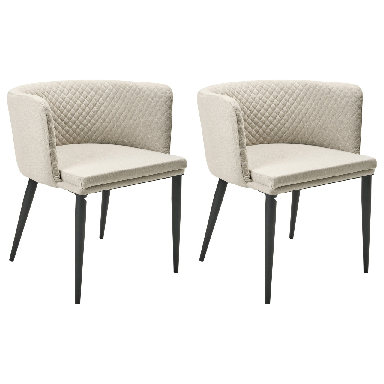 Conjunto De 2 Sillas De Jardín Beliani Limasson De Olefina Beige 49x52x72