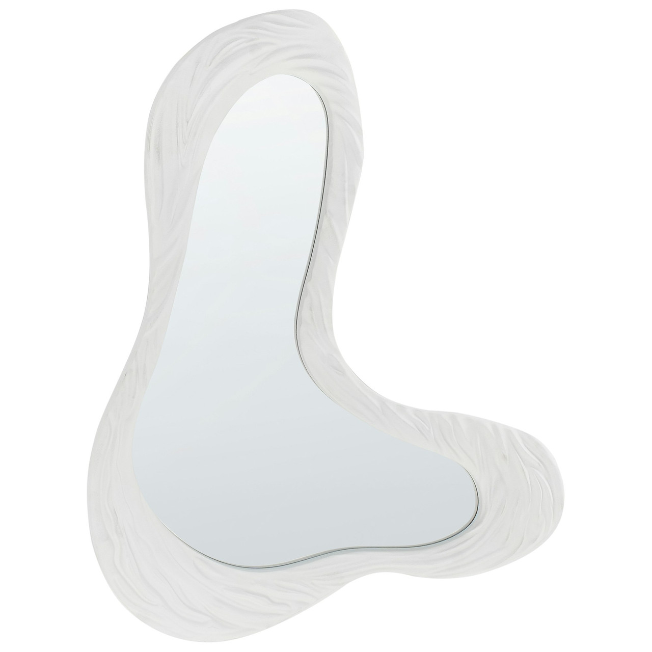 Guiclan decorative mirror in white MDF
