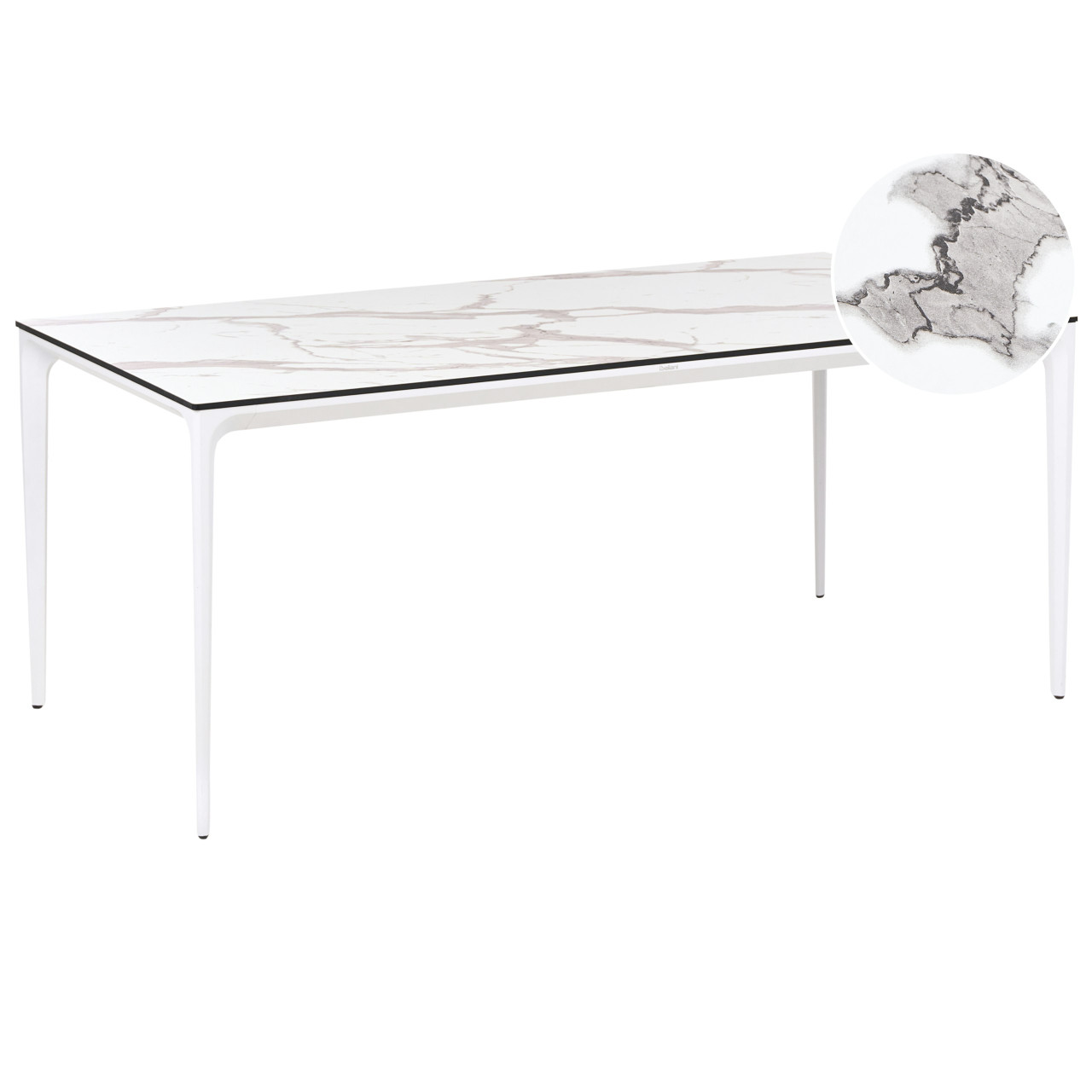 Mesa Sovareto exterior laminado HPL blanco