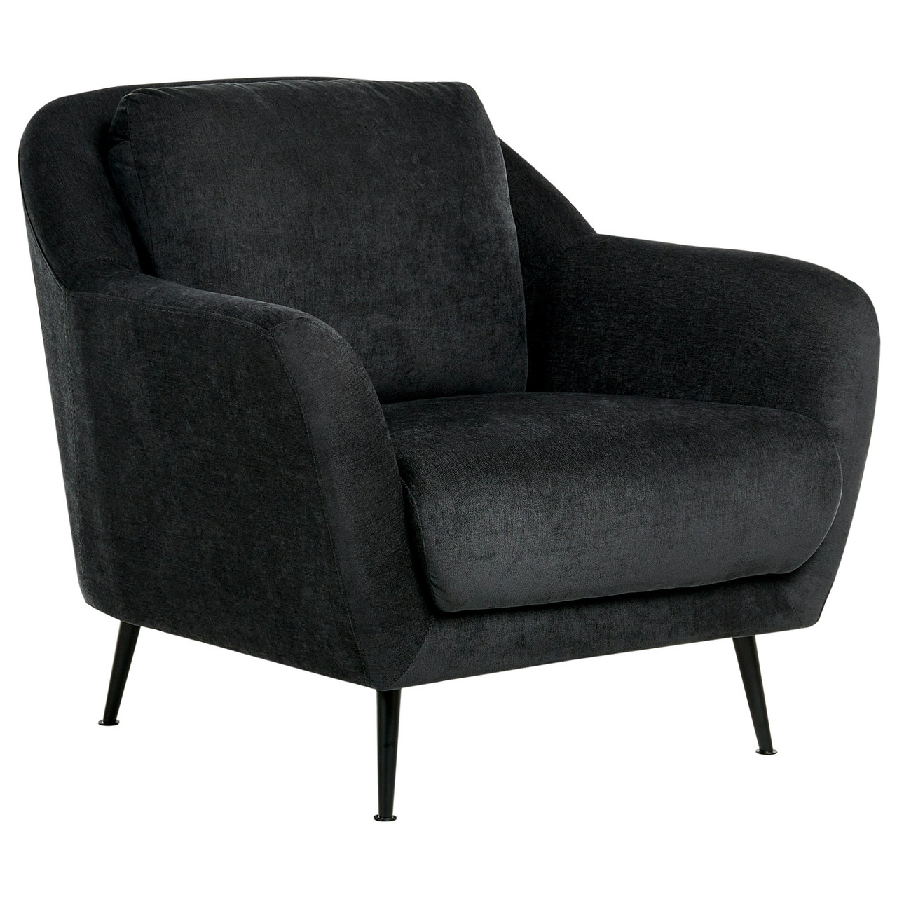 Sillón Eiby en chenilla negra