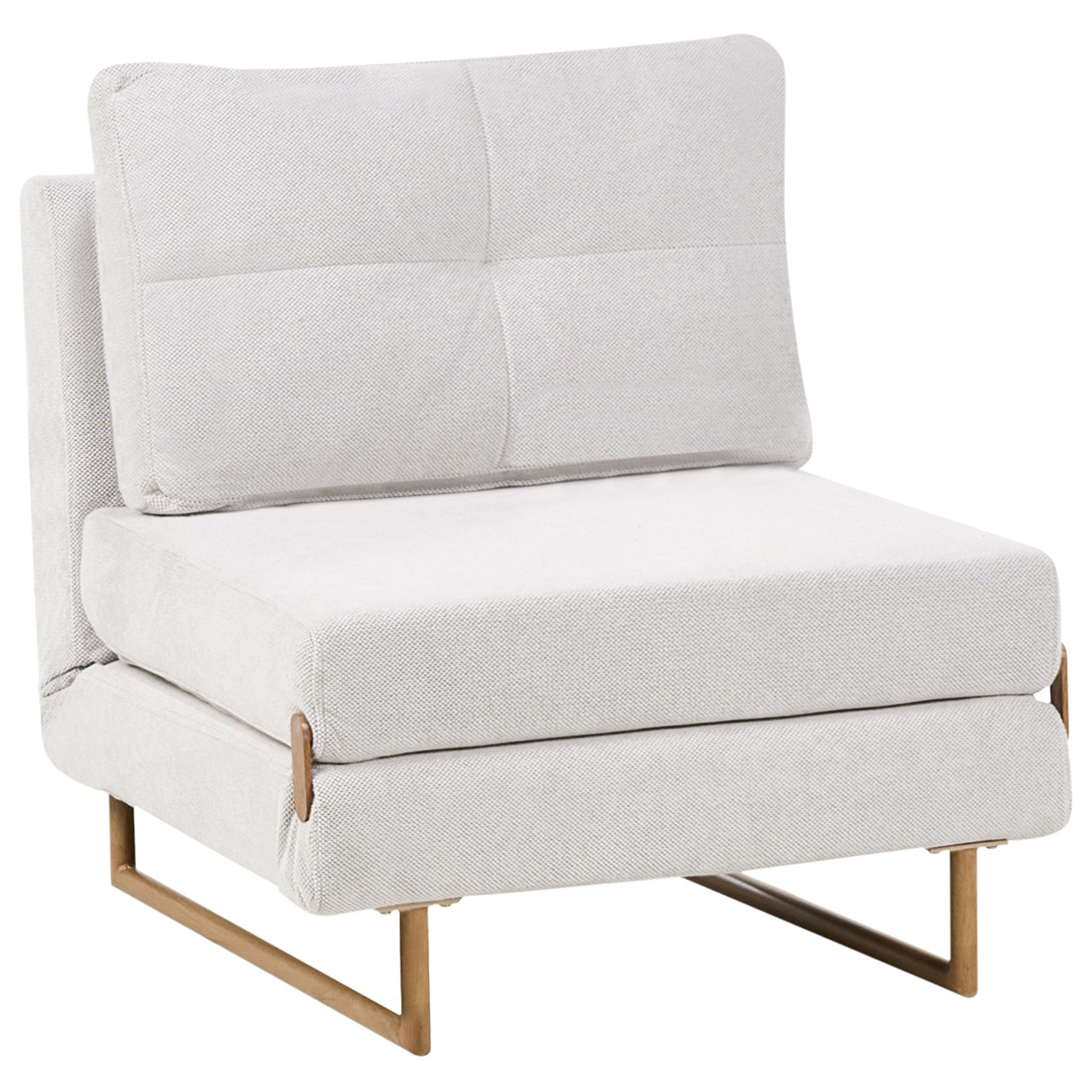 Sofá Cama Beliani Jerslev De Tela Blanco 79x84x87