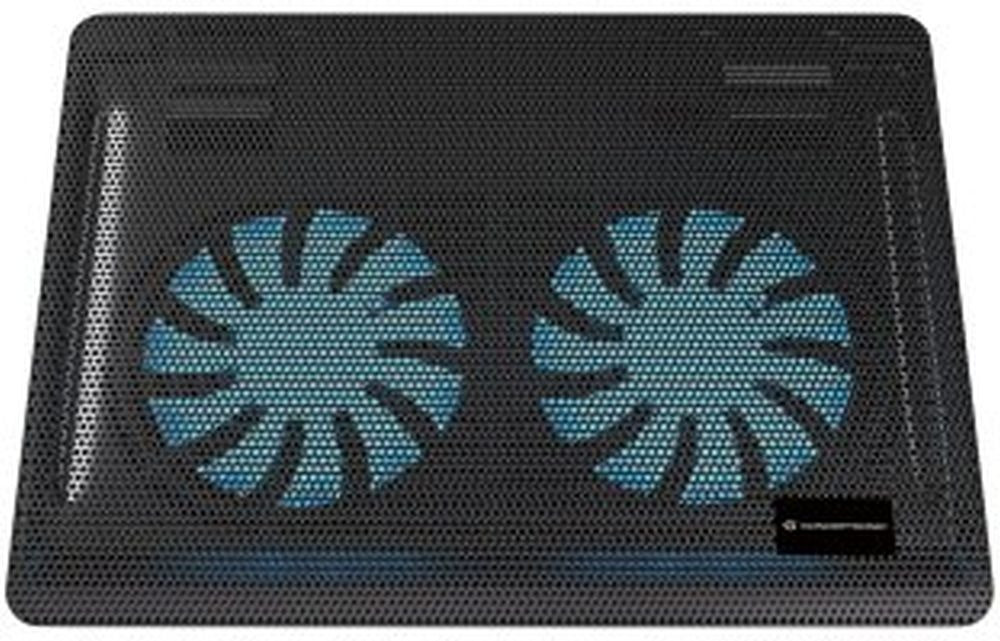 Base de refrigeración para portátil con 2 ventiladores 125 mm hasta 15.6"