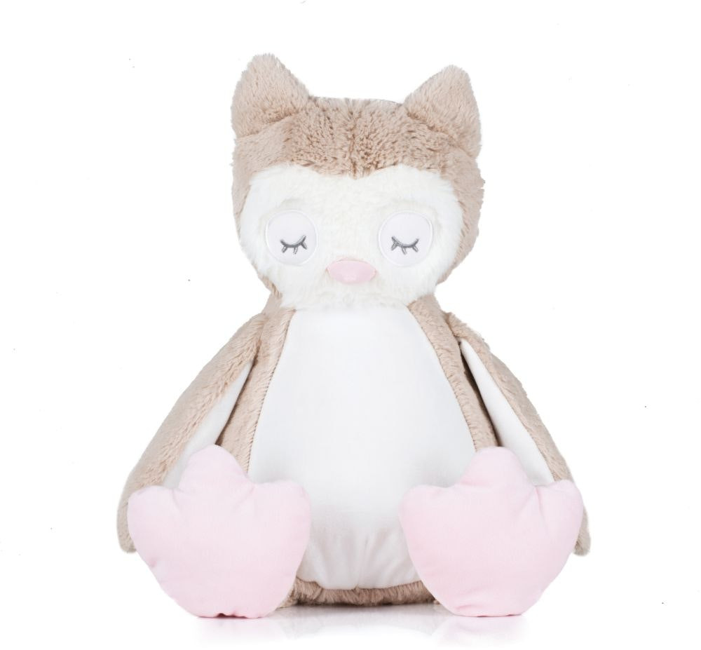Peluche búho con cierre interior y relleno extraíble, 40 cm