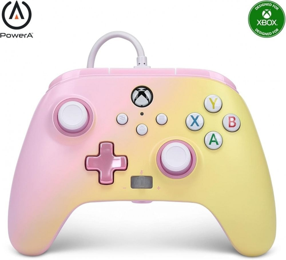 Mando con cable para Xbox Series X/S - Limón Rosa, 3 m, Botones programables