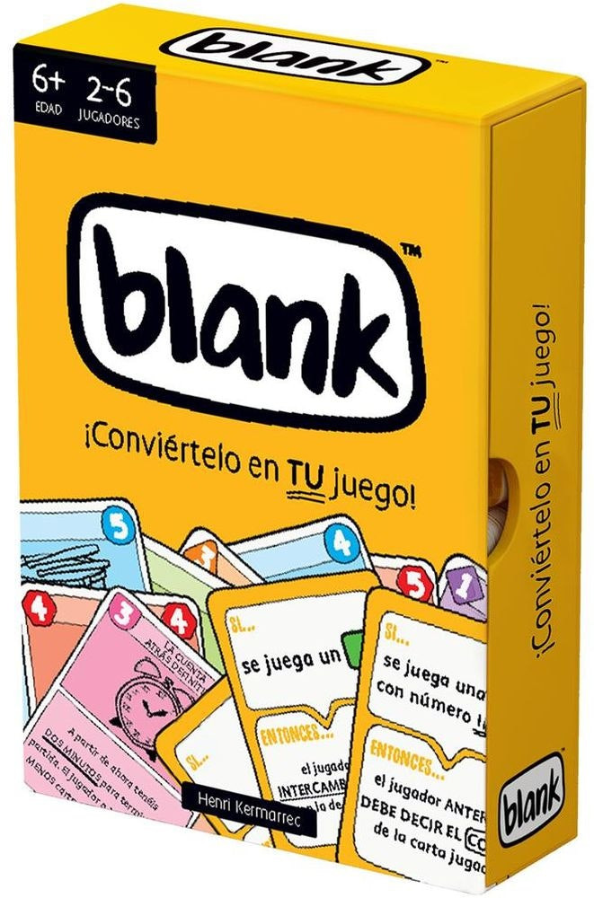 Blank card game - Spanish edition - 2 to 6 players - 6+
