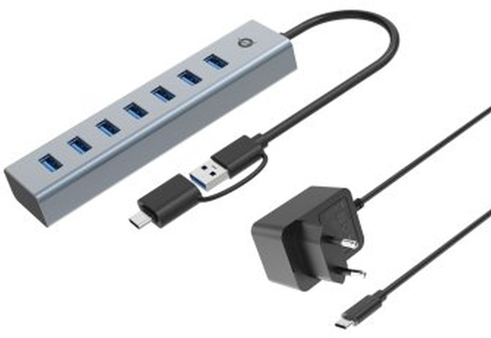Hub USB 3.0 de 7 puertos con adaptador USB-C a USB-A
