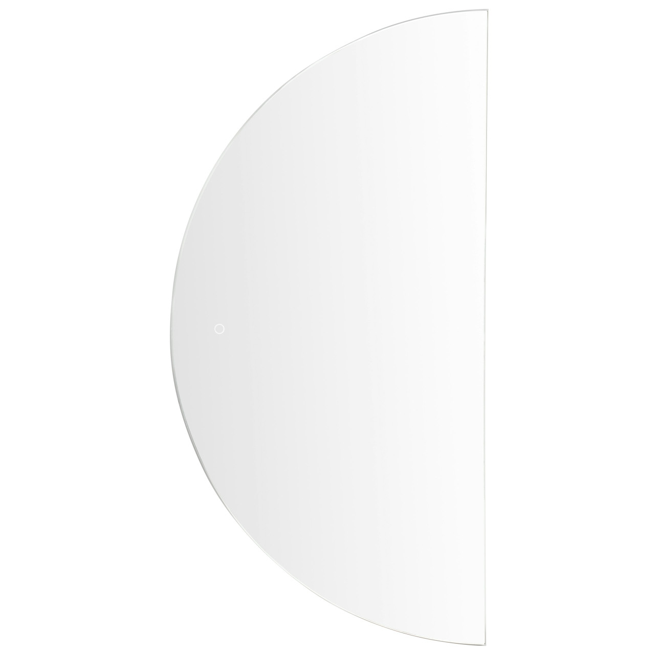 Espejo de baño semi-circular en vidrio con LED