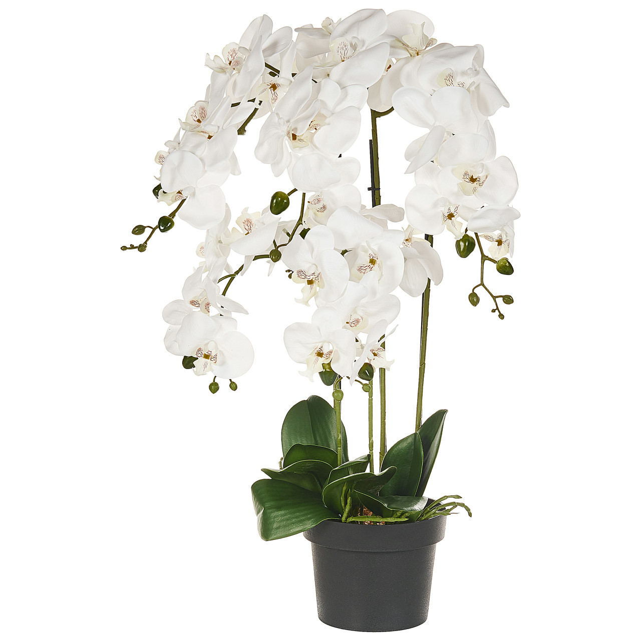 Planta artificial orquídea en material sintético con maceta de cemento