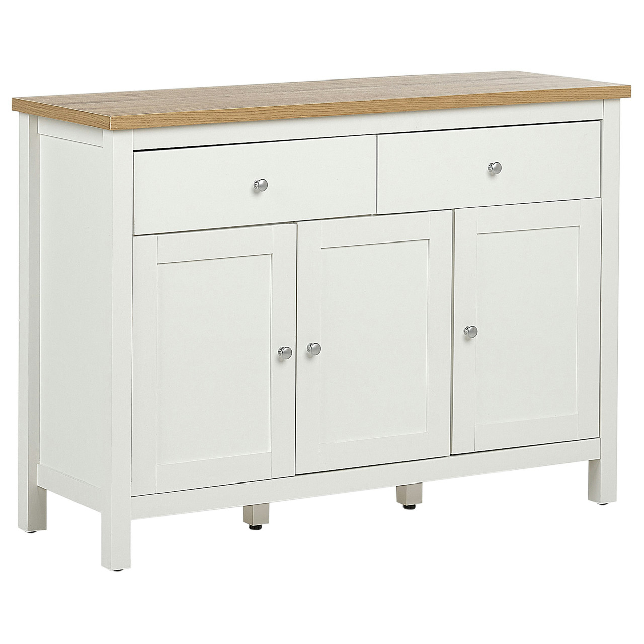 Aparador blanco de MDF 3 puertas 113x39x81