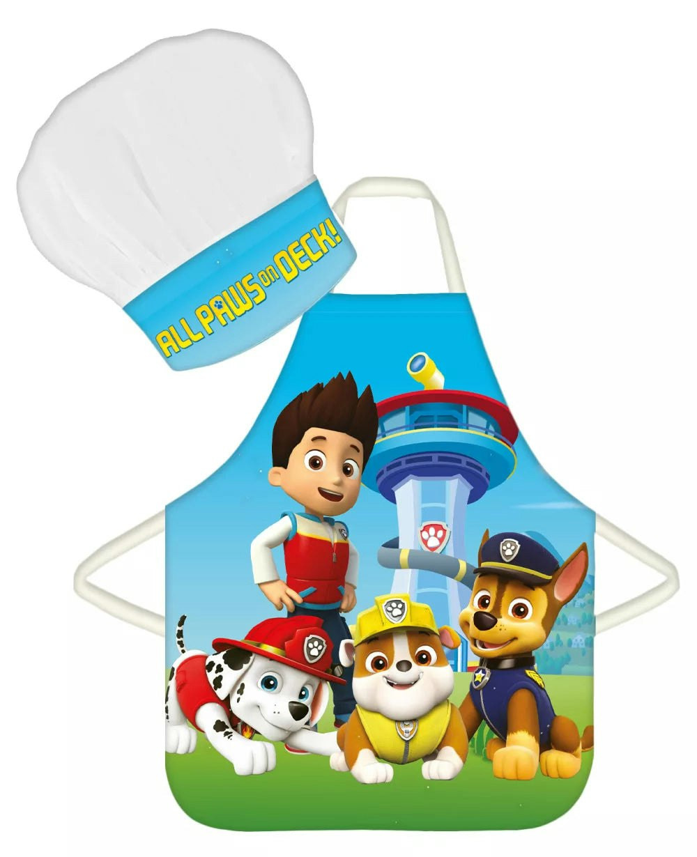 Conjunto delantal y gorro de cocina Patrulla Canina