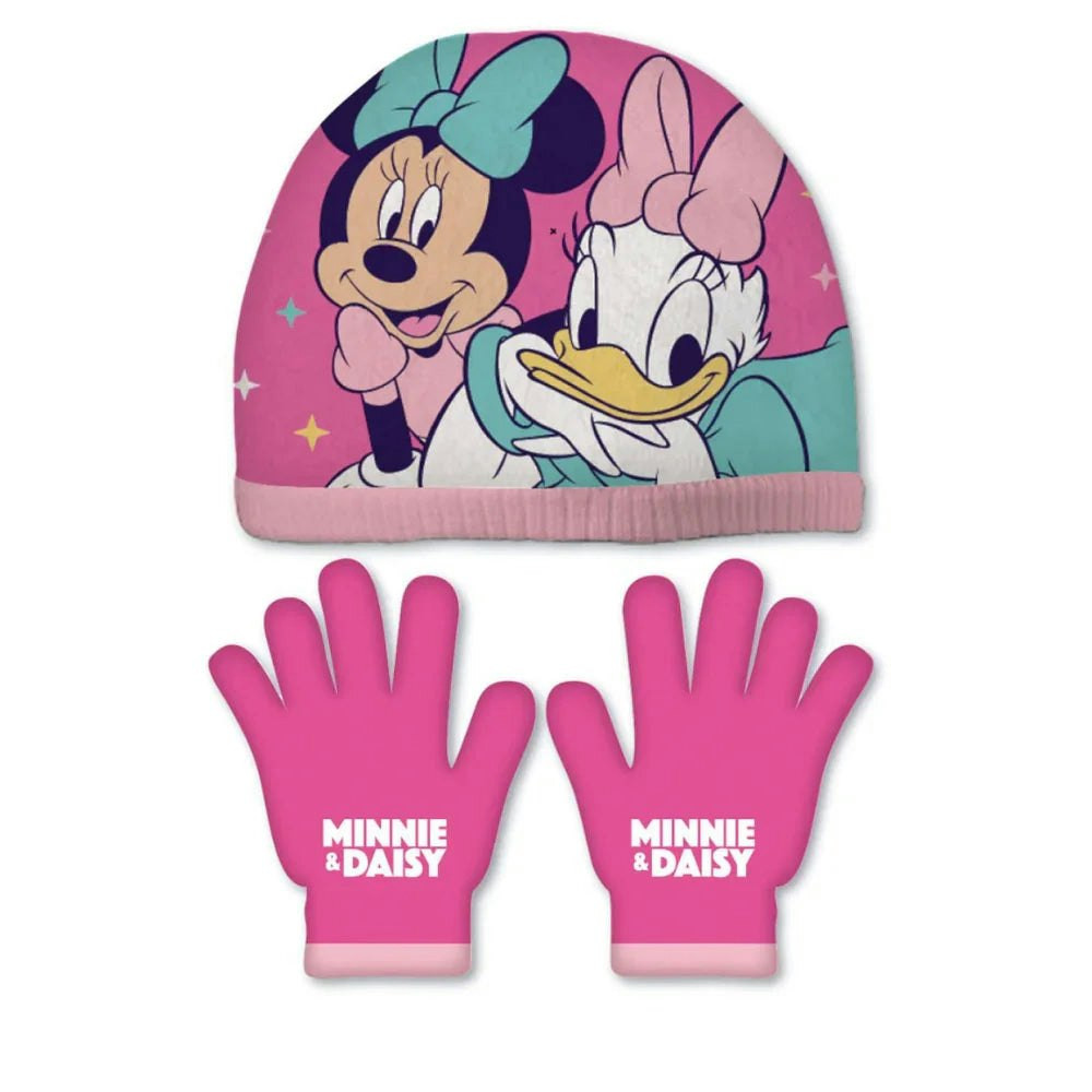 Minnie and Daisy hat and gloves set in acrylic