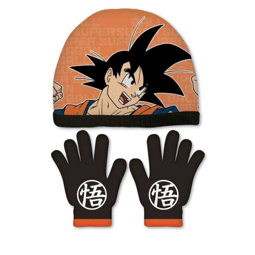 Conjunto gorro y guantes Dragon Ball en acrílico