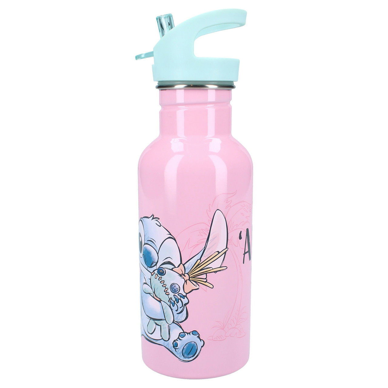 Kids aluminium bottle with straw 500 ml Stitch