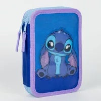 Stitch school set with double pencil case