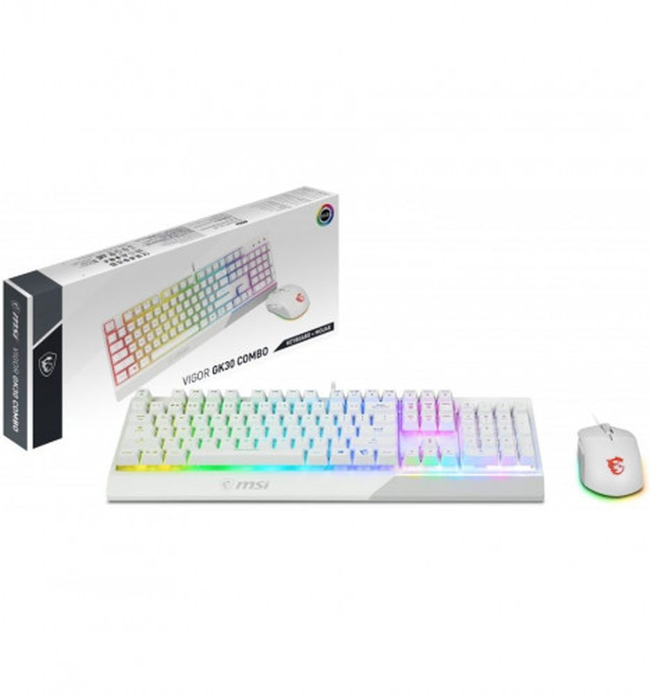 S11-04ES305-CLA :TECLADO + RATON MSI VIGOR GK30 COMBO WHITE ES