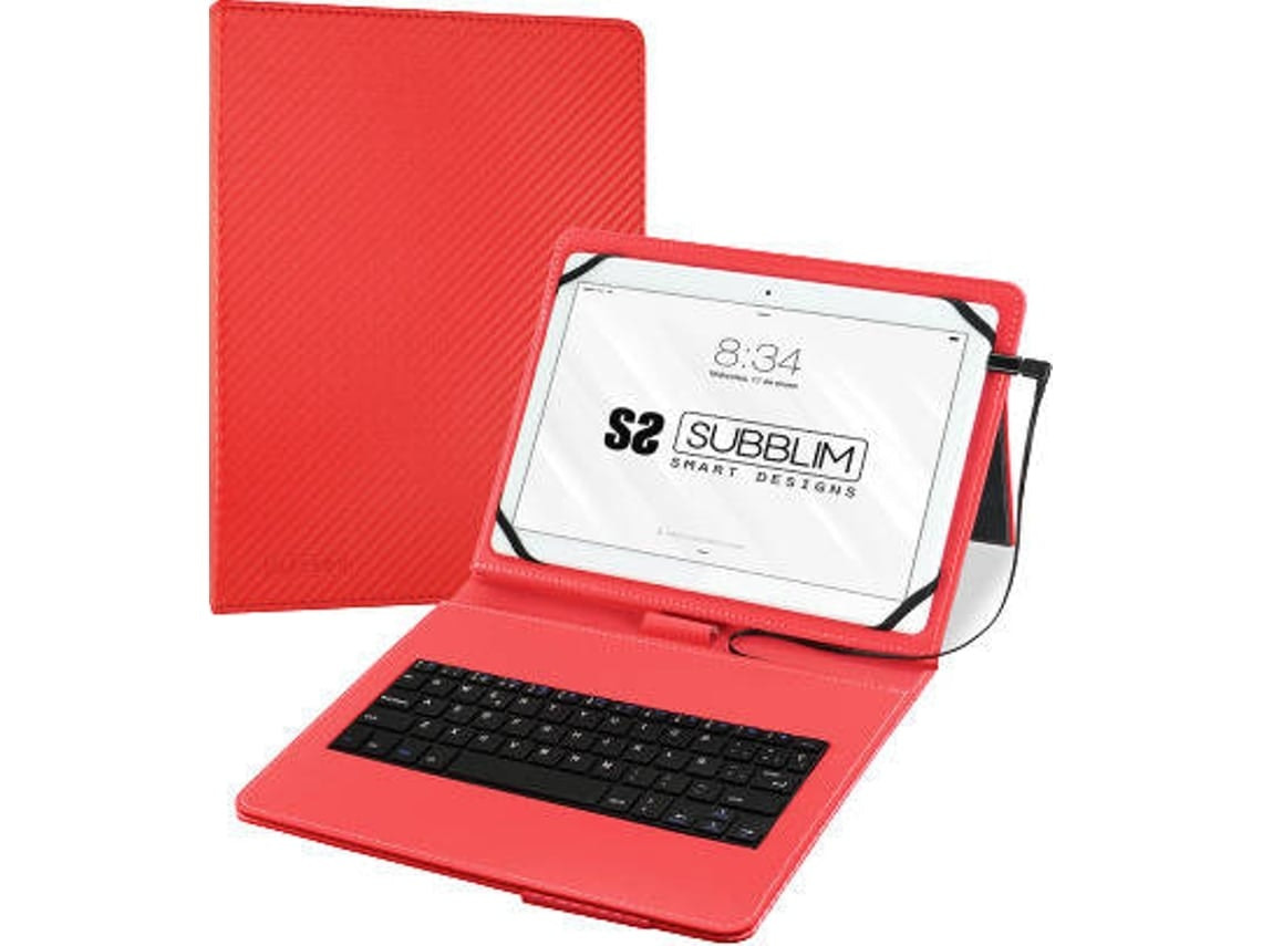 Funda de teclado universal 10.1" SUBBLIM Roja