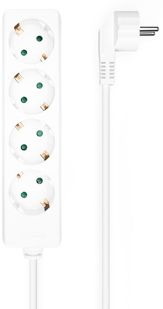 Regleta múltiple 4 tomas con cable 1,4 m 3x1,5 mm²