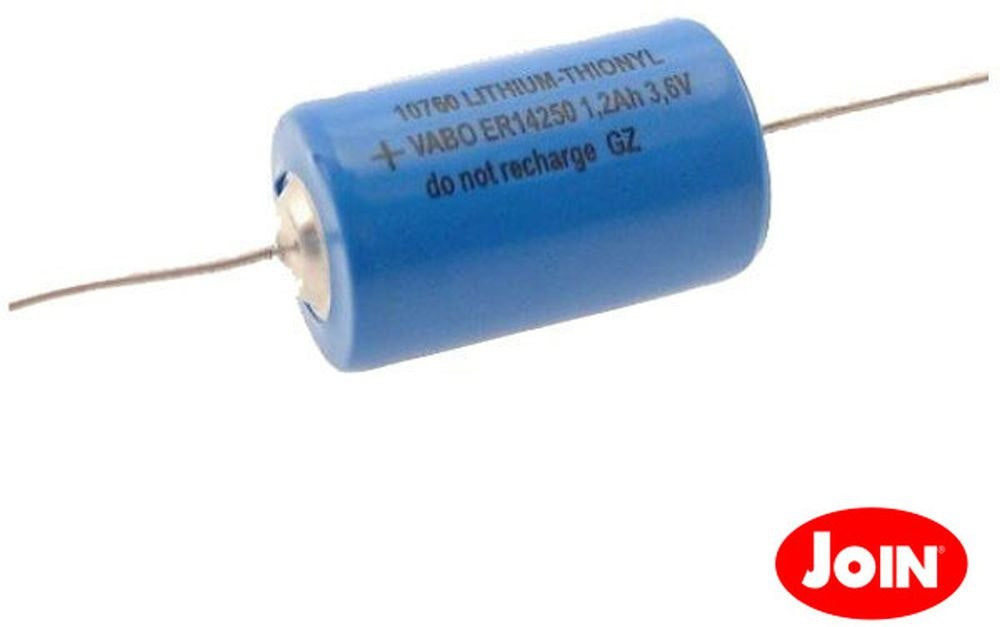 Pila de litio ER14250 3.6V con cables 1200mAh