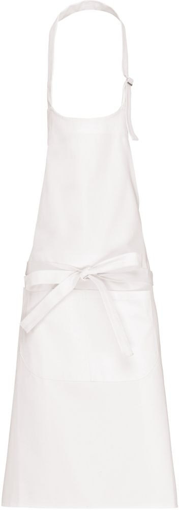 Delantal con hebilla ajustable algodón blanco