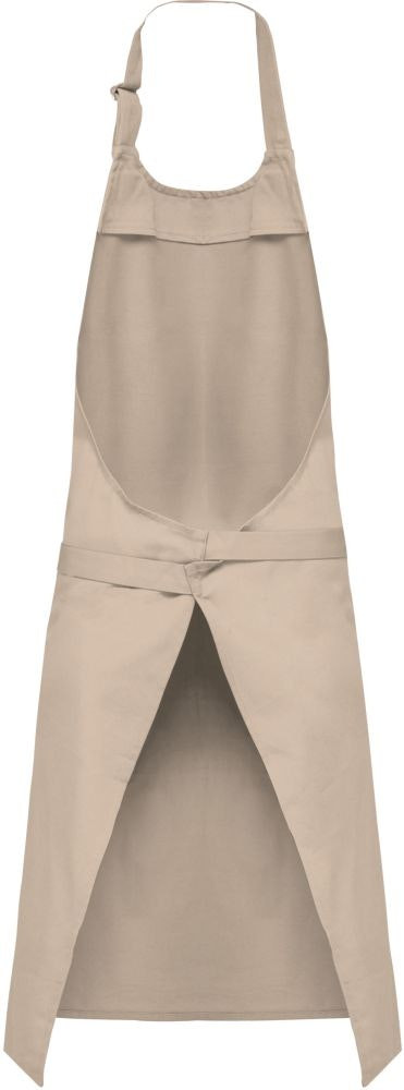 Delantal con bolsillo algodón beige