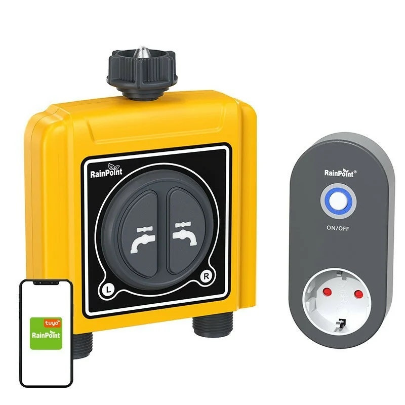 Irrigador c/ Controlador RainPoint 2 Zonas TTV203WRF c/APP