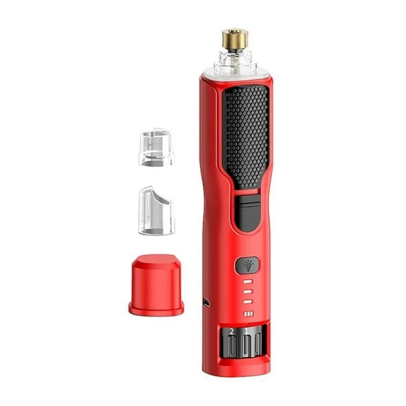 Lima de uñas eléctrica para mascotas con 7 velocidades y luz LED