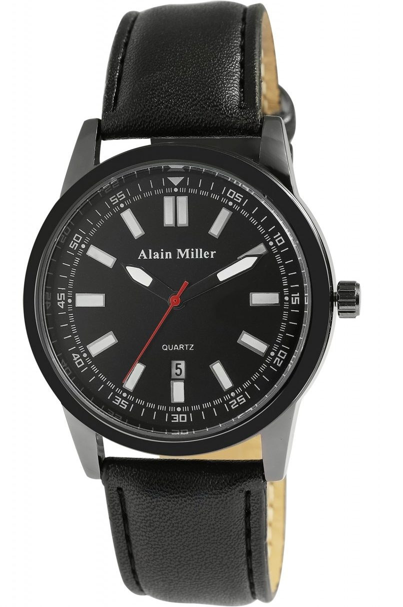 Reloj casual piel sintética con fecha y agujas luminiscentes