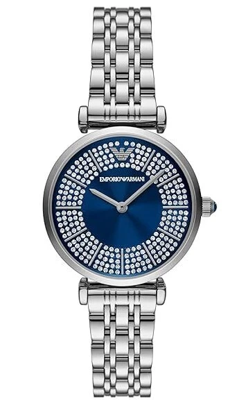 Reloj analógico AR11627 acero inoxidable esfera azul
