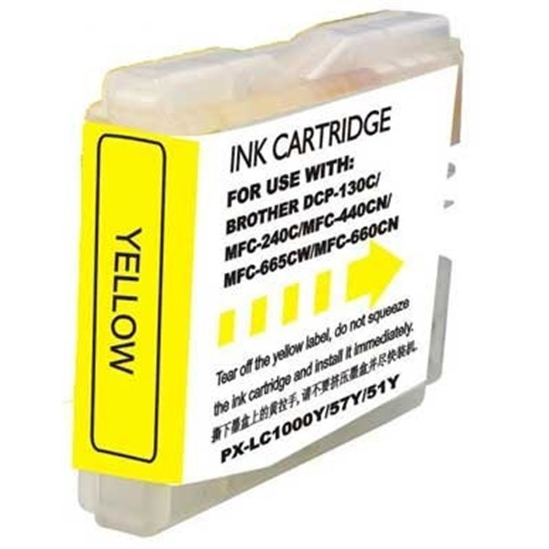 Tinteiro Compativel Quality BROTHER LC1000XL LC970XL Yellow