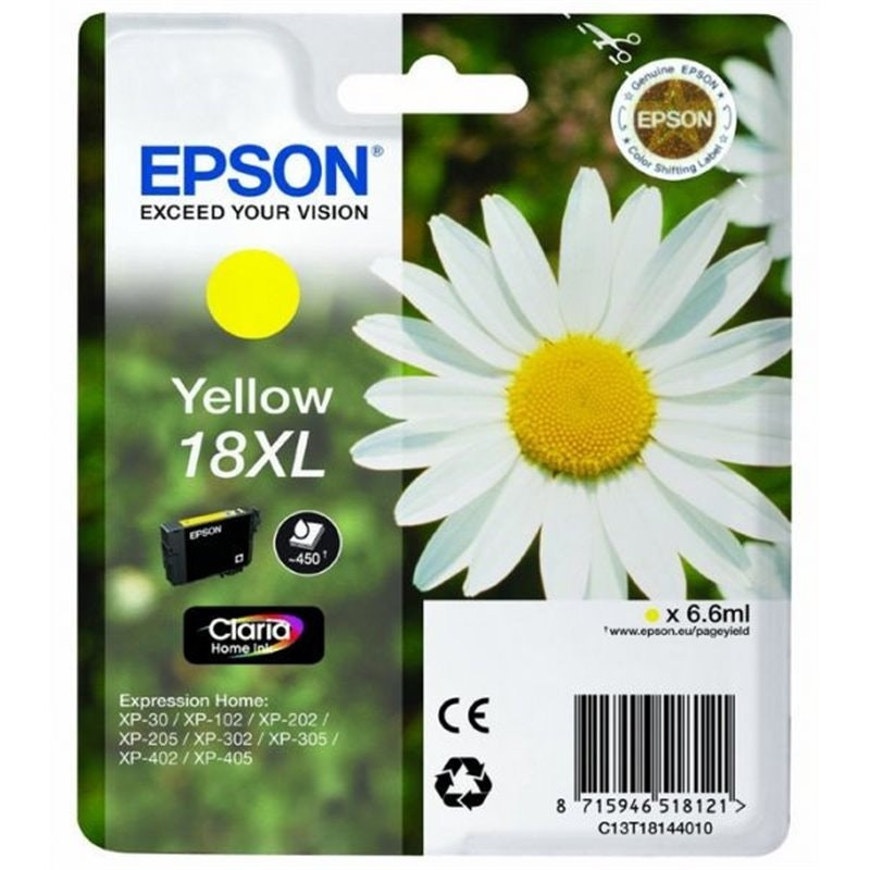 Tinteiro Original EPSON 18XL Amarelo C13T18144012
