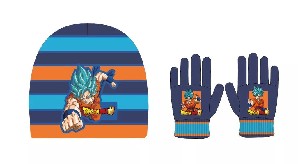 Dragon Ball Saiyan beanie and gloves set