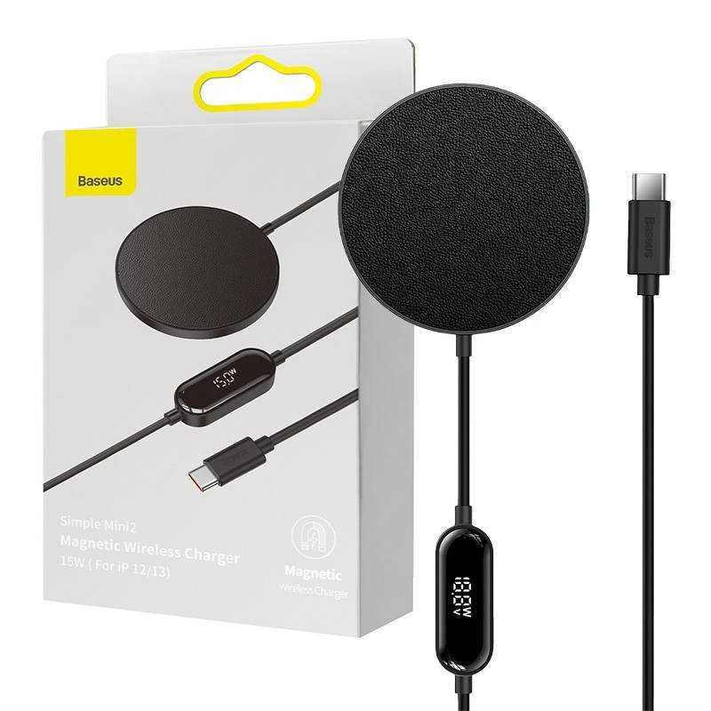 Baseus Carregador sem Fio Simple Mini 2 15W Magnético Qi