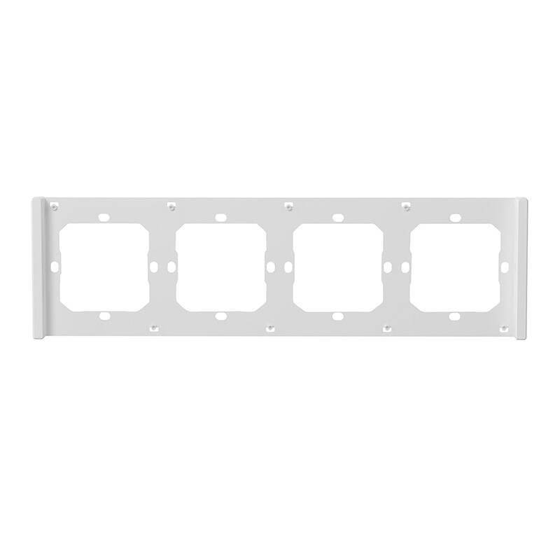 Marco M5-4C-80 blanco PC V0 para interruptor M5 4 aberturas
