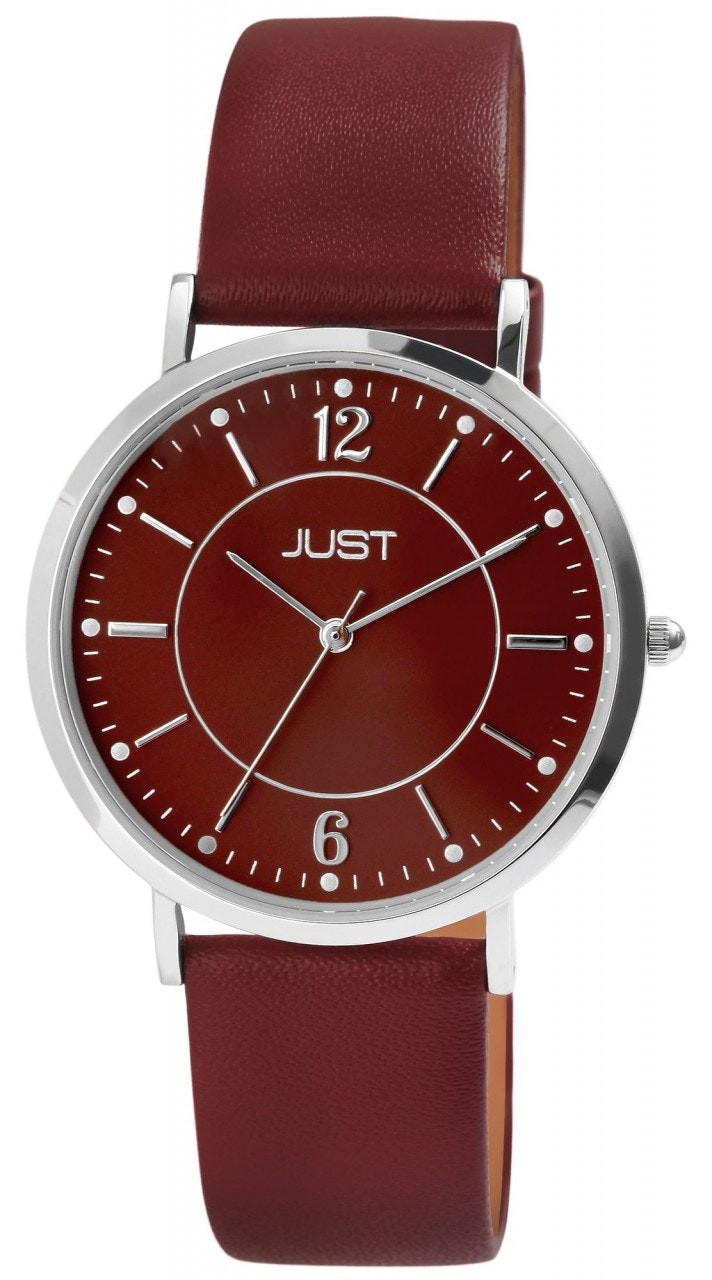Reloj de pulsera en acero inoxidable con correa de piel genuina