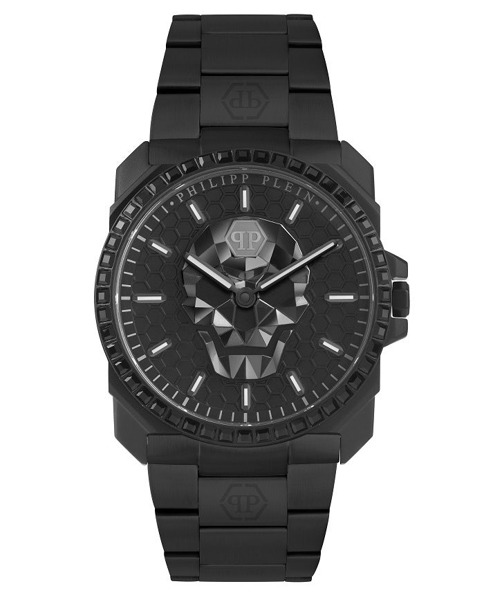 Reloj The Skull King caja y brazalete acero inoxidable cristal mineral